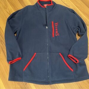 NFL Titans Navy and Red Men's Fleece Jacket